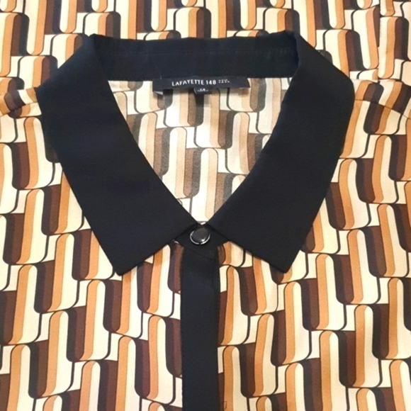 100% Silk Lafayette 148 Button down Shirt - Picture 3 of 8